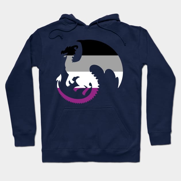 Pride Animals- Asexual Dragon Hoodie by HeckHound